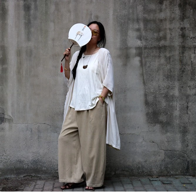 处处开花～暖丑自制草木染砂洗柞蚕丝文艺休闲防晒外套开衫之浅兮～