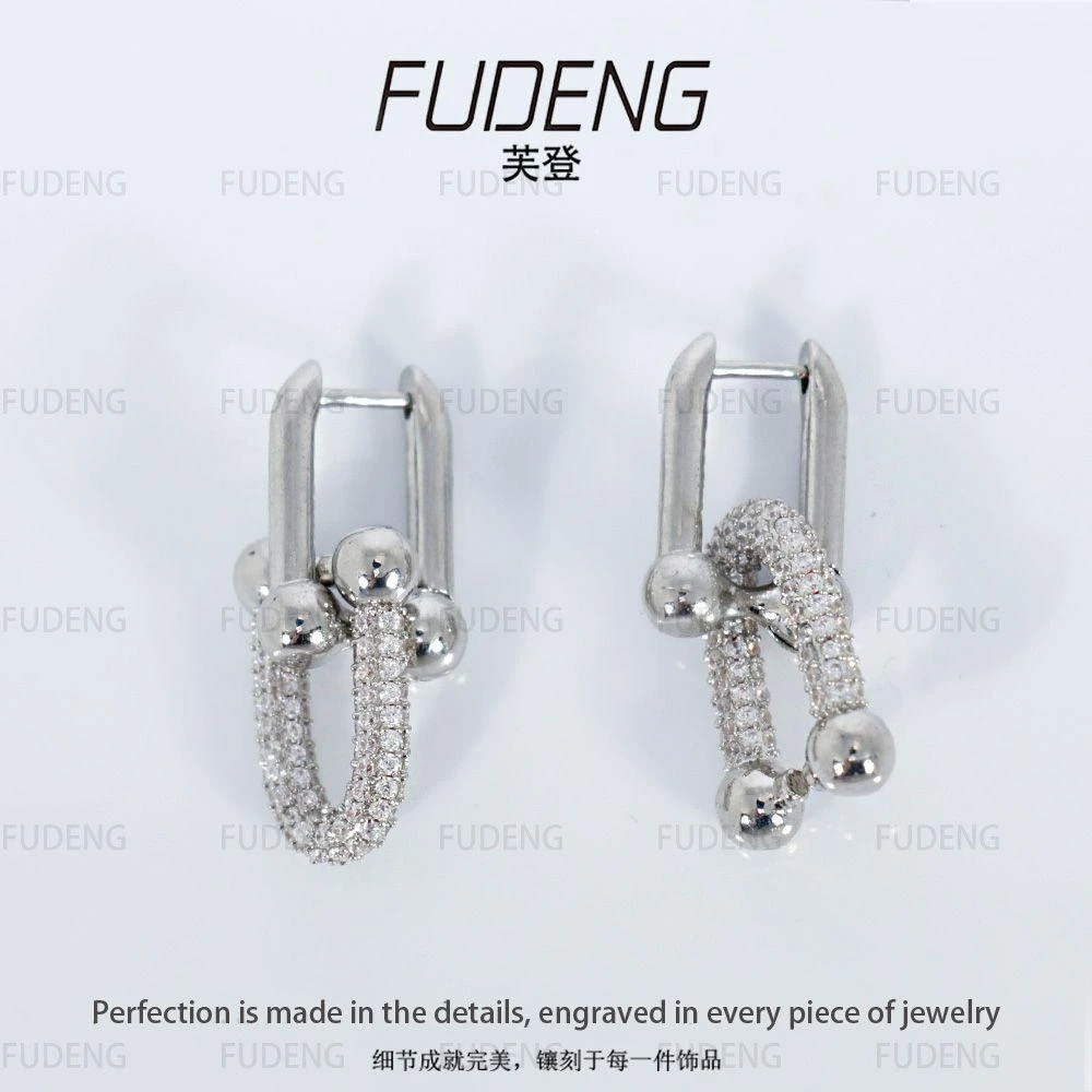 铜合金耳饰 原创设计款时尚简约气质轻奢百搭轻奢耳环耳钉女6362