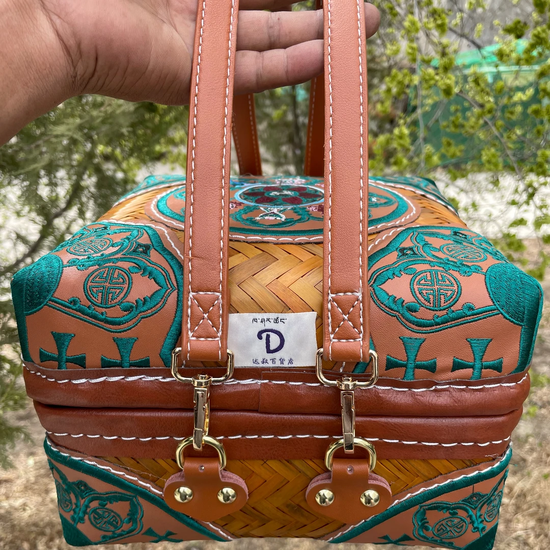 《达叔百货店》中号新款藏式罗玛竹篮子手工