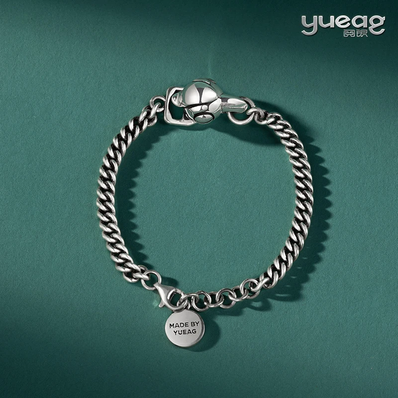 铜师傅 925银手链 阅银《小神鸟手链》新国潮情侣手链送女友礼物