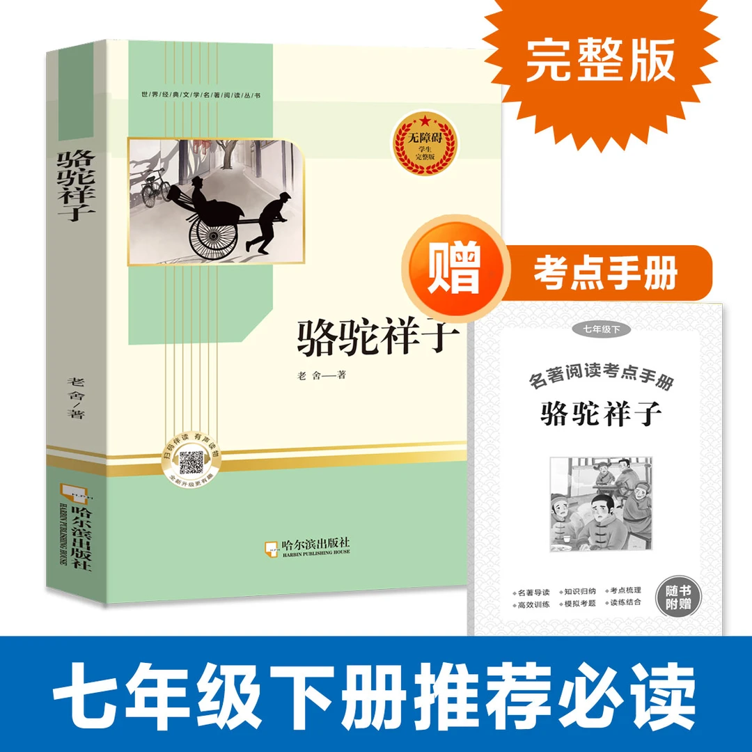初中必读名著故事骆驼祥子钢铁简爱海底两万里儒林外史课外无障碍