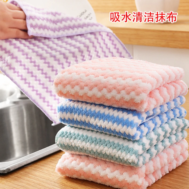 洗碗巾厨房专用家用家务清洁布毛巾擦桌子吸水不掉毛不沾油易清洗