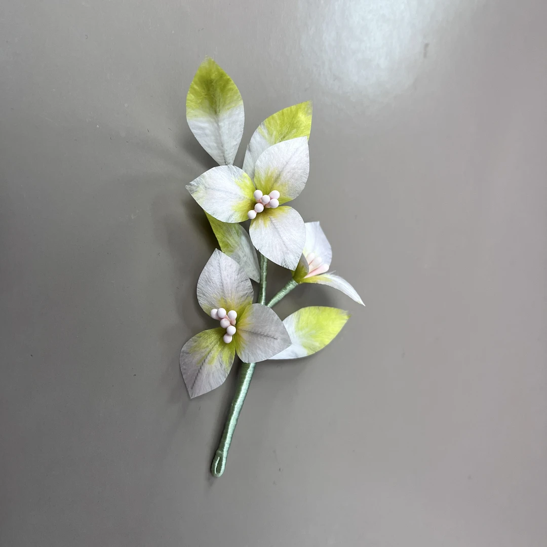 【浅绿真丝绒花】戏曲古风古装清新百搭丝质烫花颜色清新耐看