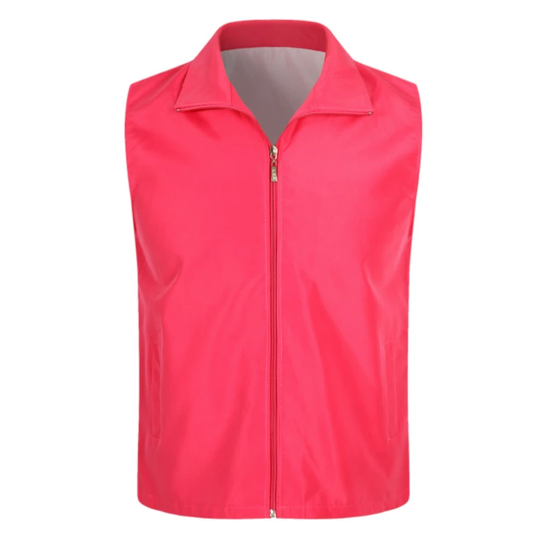 志愿者红马甲 商场超市活动用广告衫 红色 社区义工工作马甲