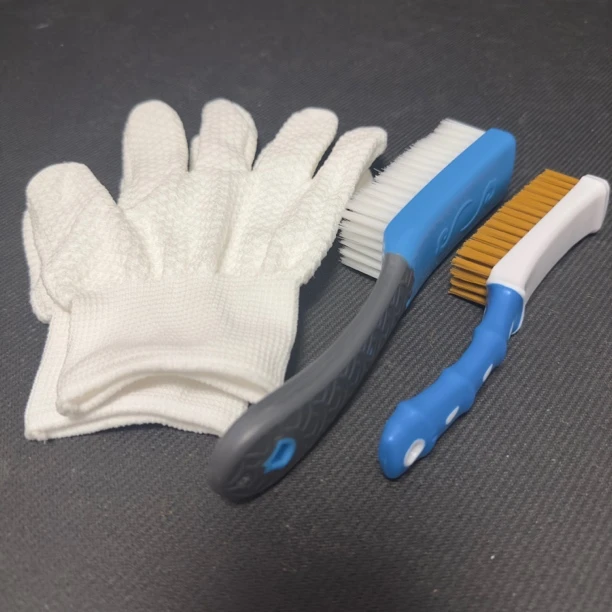 文玩必备三件套 祥云纳米刷特硬+便携小刷+菠萝纹加厚手套