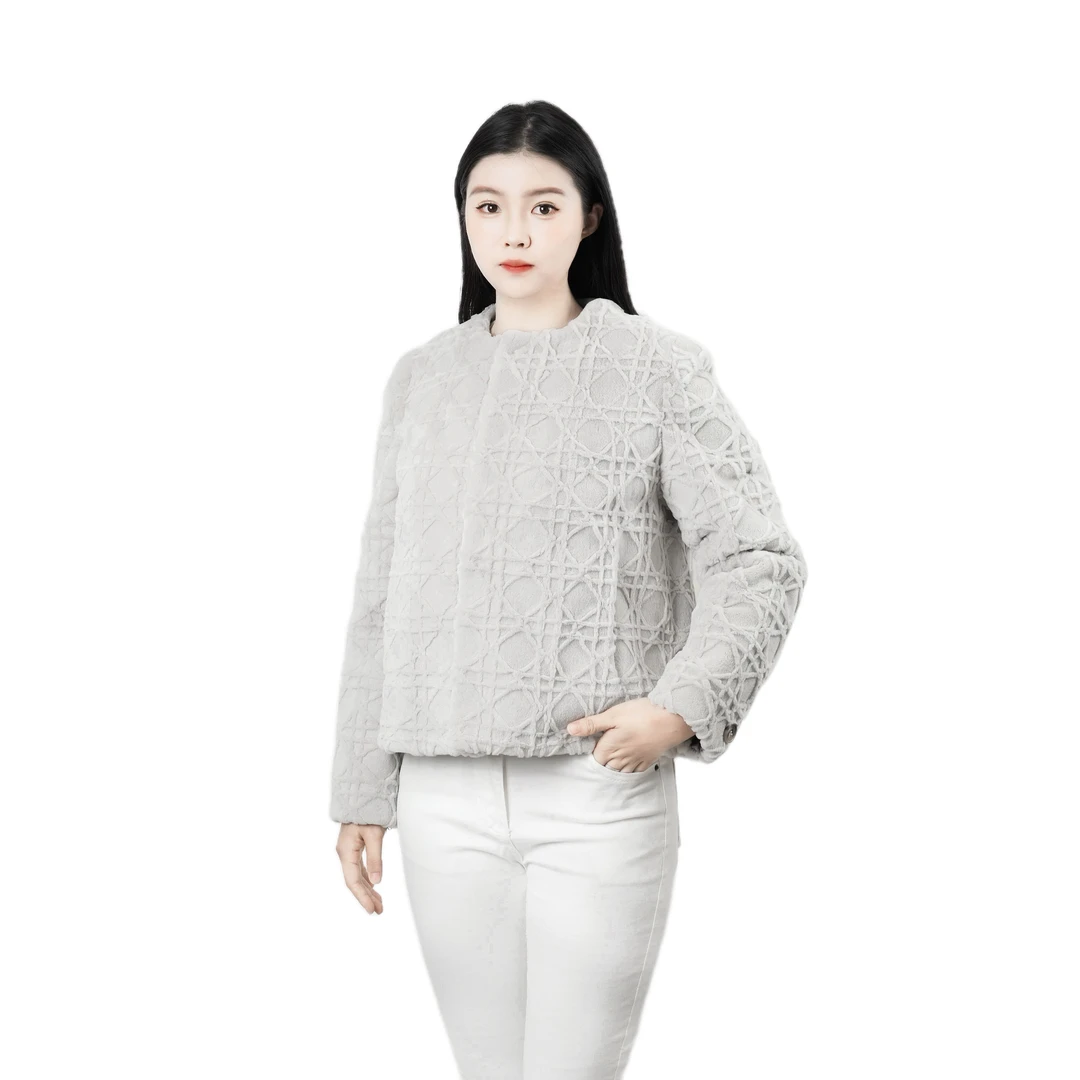 ABEILUO/阿贝萝月光恋人 皮草外套进口水貂整皮镶嵌女秋冬