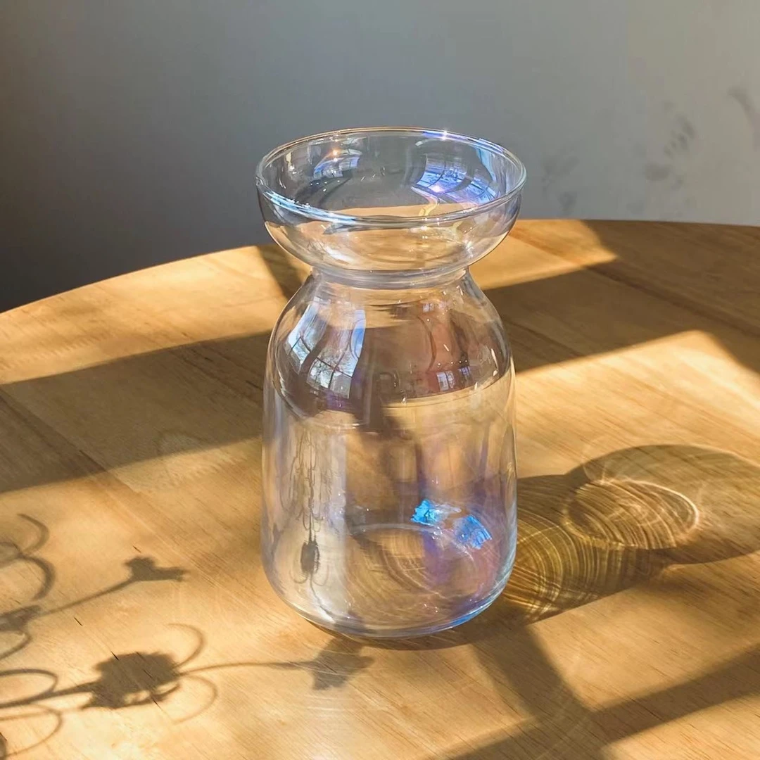 ins韩国风水养花瓶敞口简约水培器皿假花鲜花客厅摆件装饰品高档