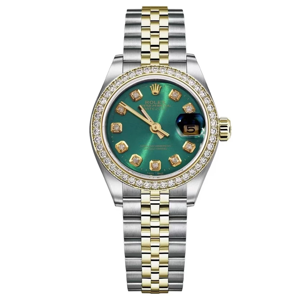 99新 Rolex/劳力士 女装日志系列69173腕表/后镶钻/间金自动机械