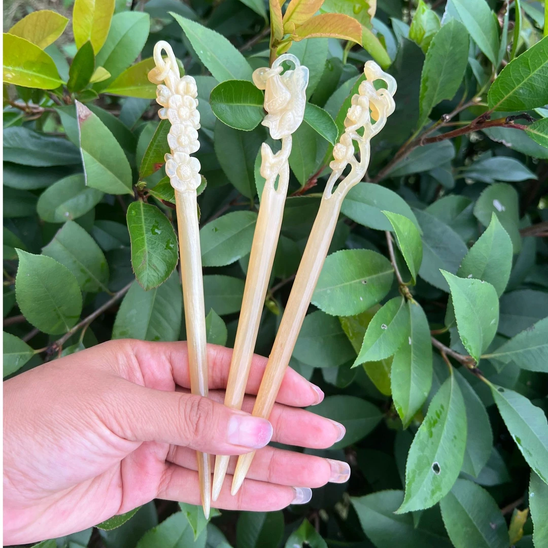 板娘专享 羊角精雕发簪