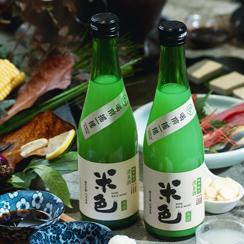 米色酒原味6度350ml孝感糯米酒果酒女士低度酒酒酿浊传统米酿