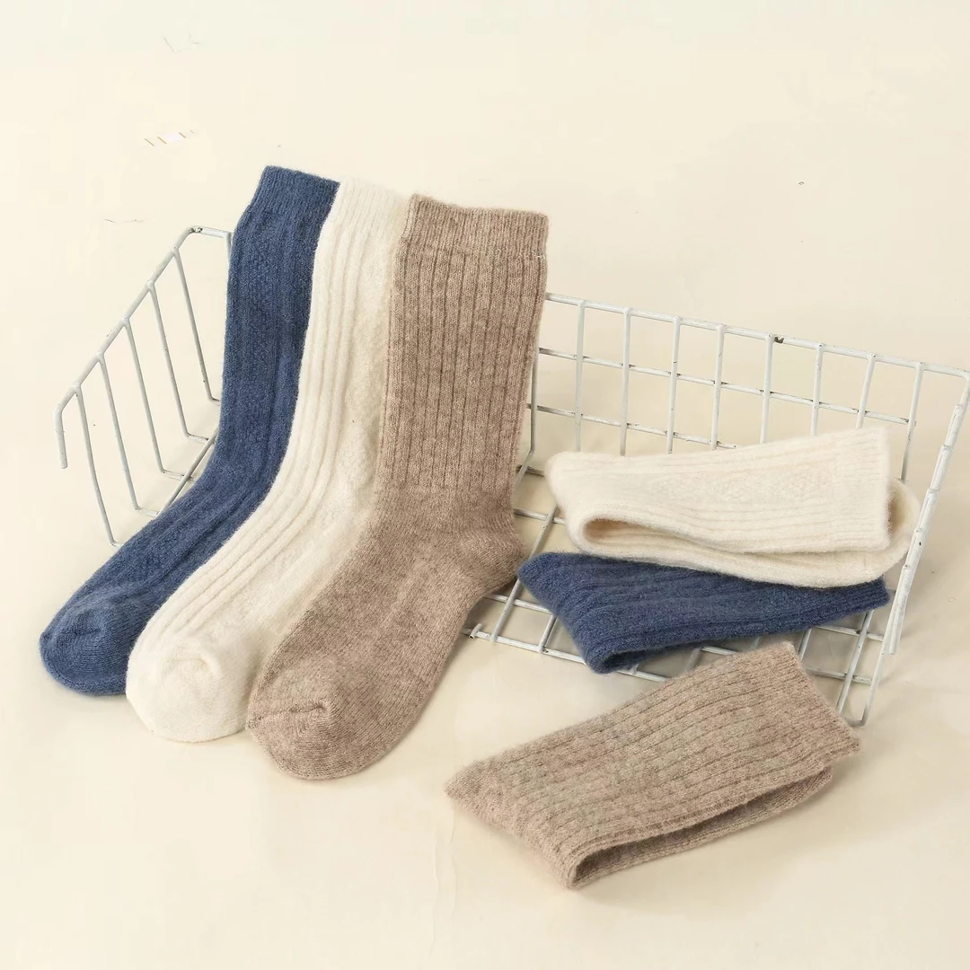 高档羊毛羊绒袜男女通用款