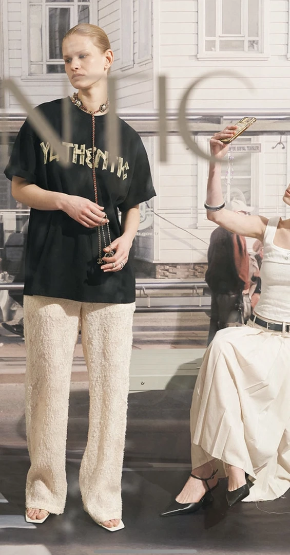 韩国设计师羽毛纱面料薄款直筒长裤