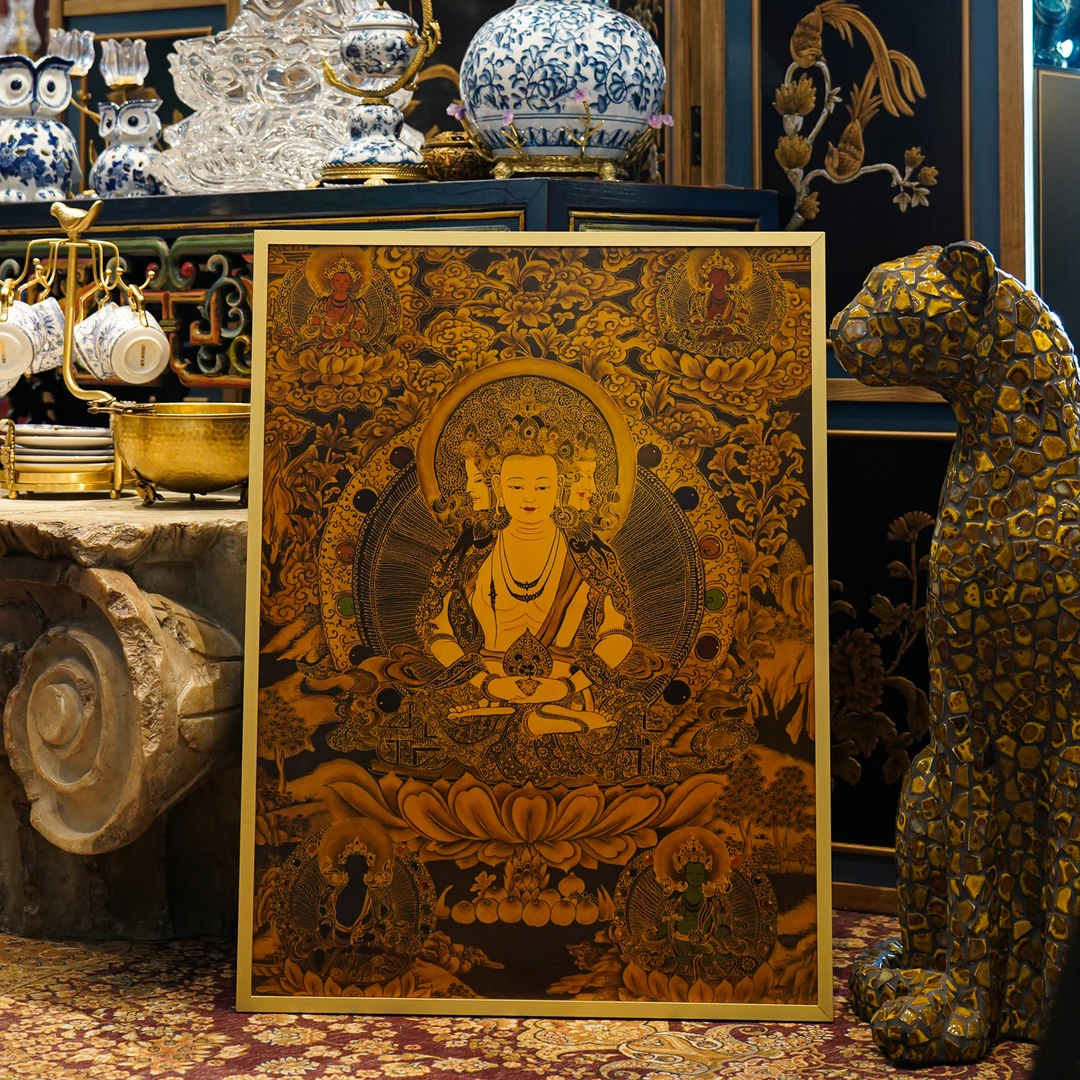【BENNY本尼家】PF33大日如来佛象挂画墙壁装饰画新中式玄关装饰画