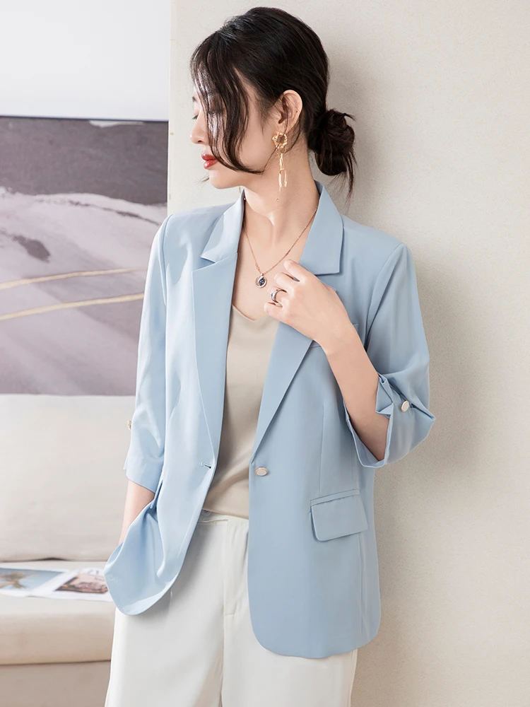 时尚通勤气质韩版小西装女小个子2025新款七分袖西服DJYX-010#
