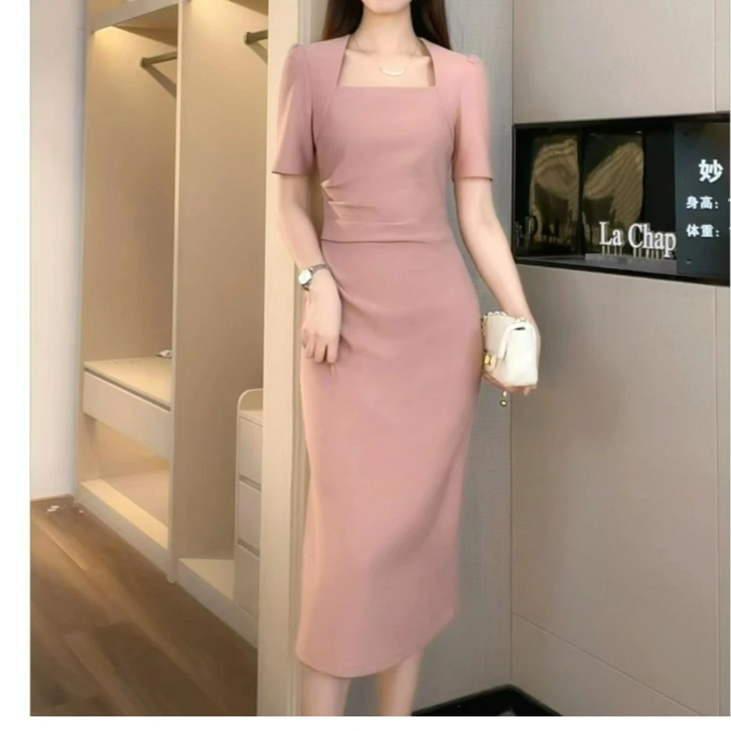 拉夏贝尔25款法式轻奢收腰高级感显瘦连衣裙现货清仓 8017 BQC