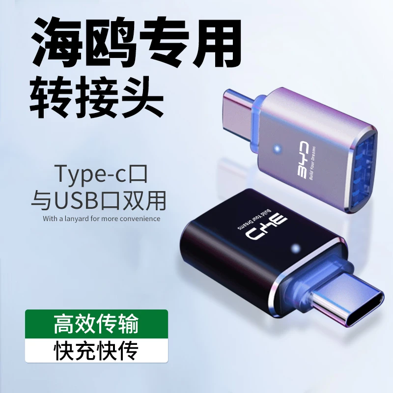 23比亚迪海鸥专用typec车载转接头usb转换器手机汽车用品神器配件