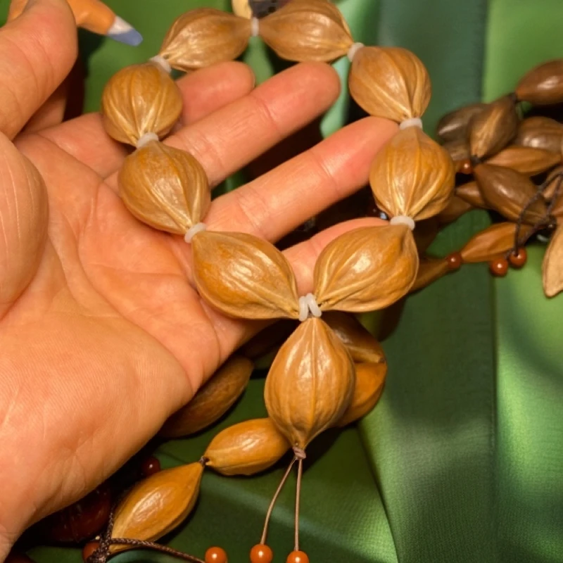 橄榄核铁核原皮手串四花核2.3尺寸