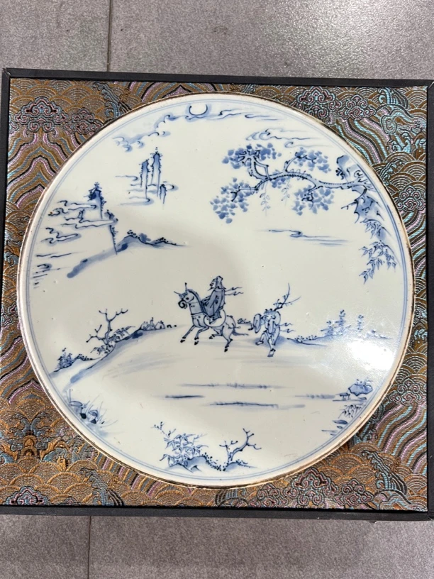 青花人物瓷板全品