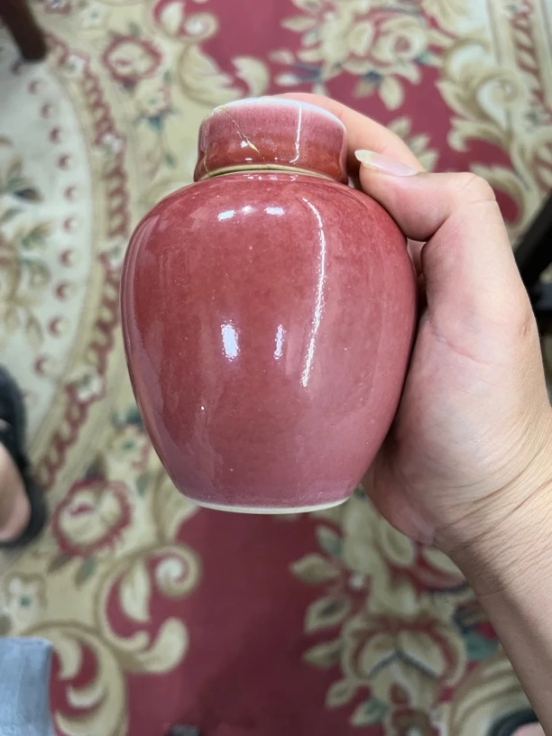 豇豆红小罐收藏品