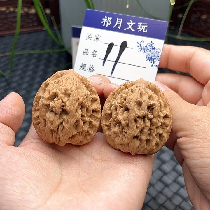 文玩核桃把件麦穗虎头王40全品