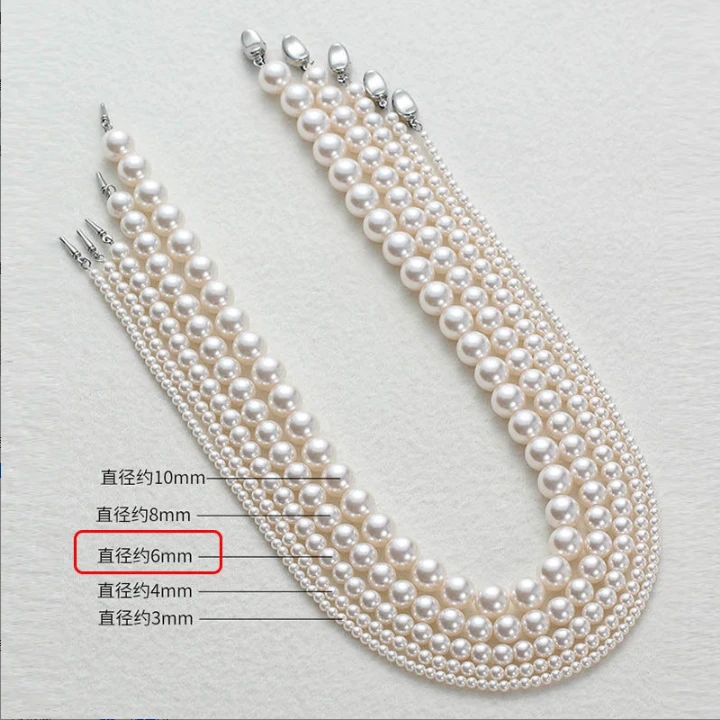 铜合金仿珍珠项链 高品质贝珠锁骨项链fever同款施家正圆轻奢叠戴