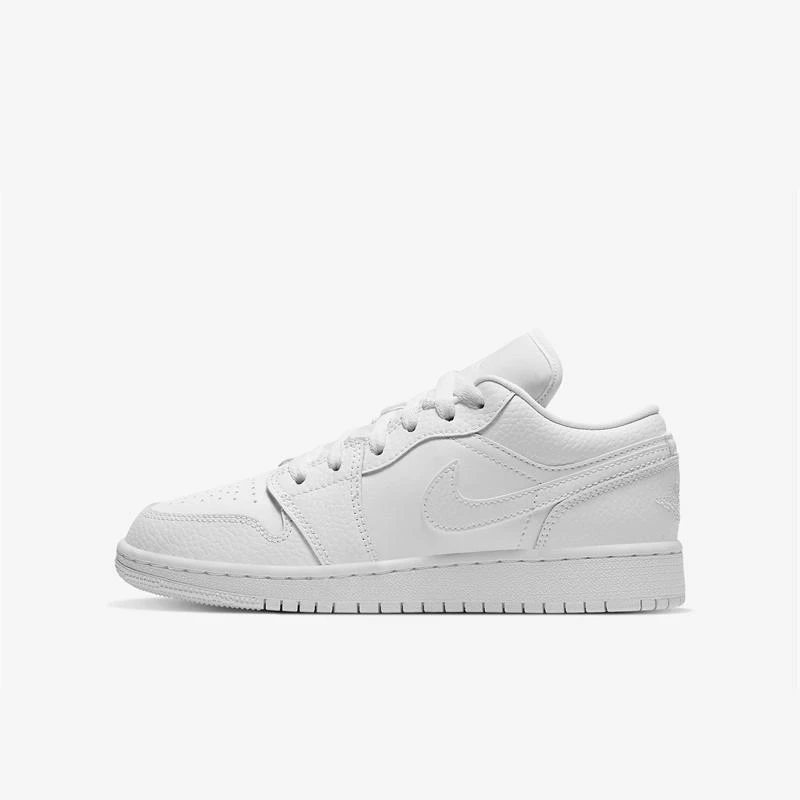 Air Jordan 1 Low GS AJ1女款 纯白 小白鞋低帮休闲鞋 553560-130