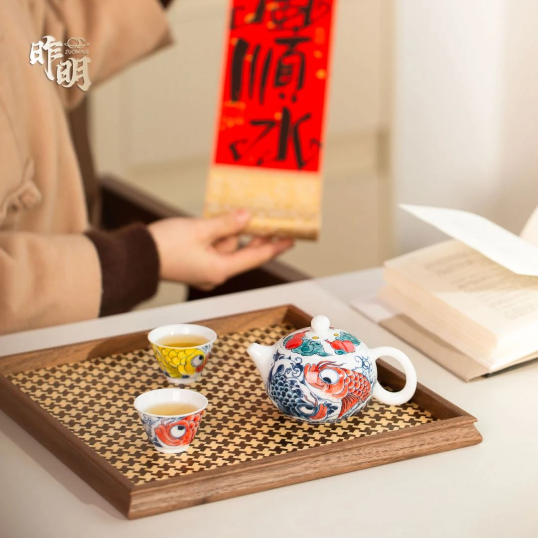 昨明全新国潮国风西施壶龙鱼一壶二杯