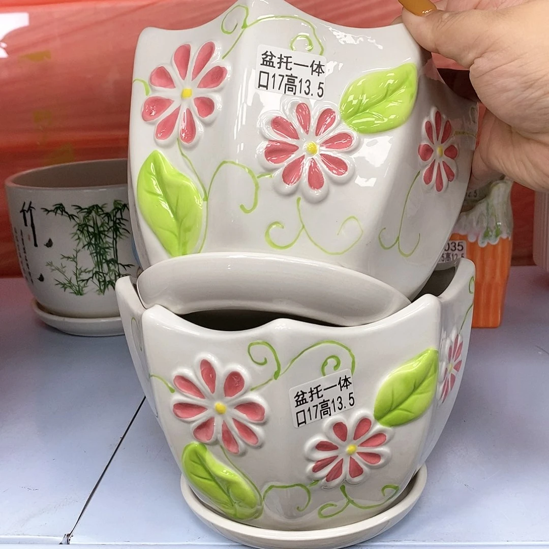 陶瓷花盆尺寸图上有标@@553938256
