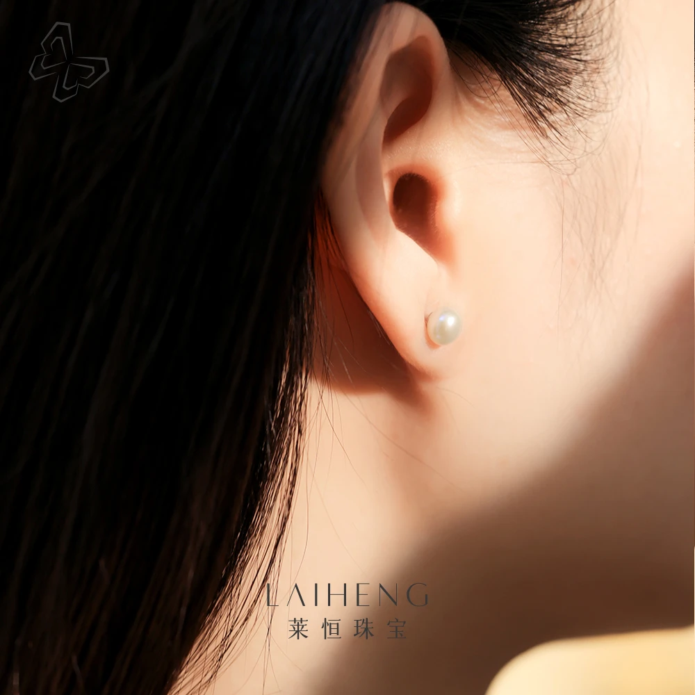 【小馒头】珍珠耳钉6-6.5mm   235418