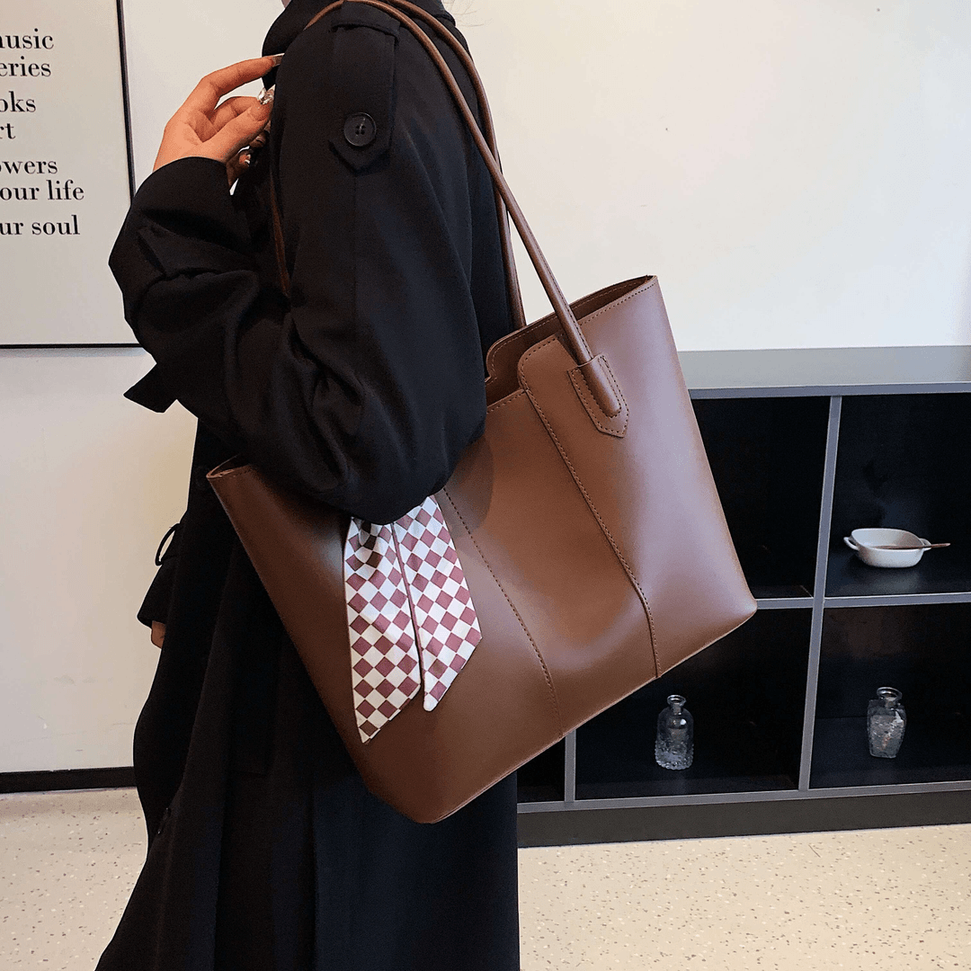 复古托特包包女2023新款潮时尚通勤包百搭大容量单肩大包#HY6056