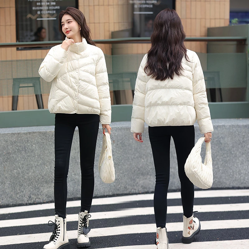 短款羽绒服女2025冬时尚韩版品牌爆款新款立领90白鸭绒小个子外套
