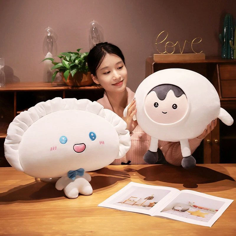 可爱饺子玩偶汤圆公仔毛绒玩具美食抱枕女生睡觉儿童娃娃生日礼物