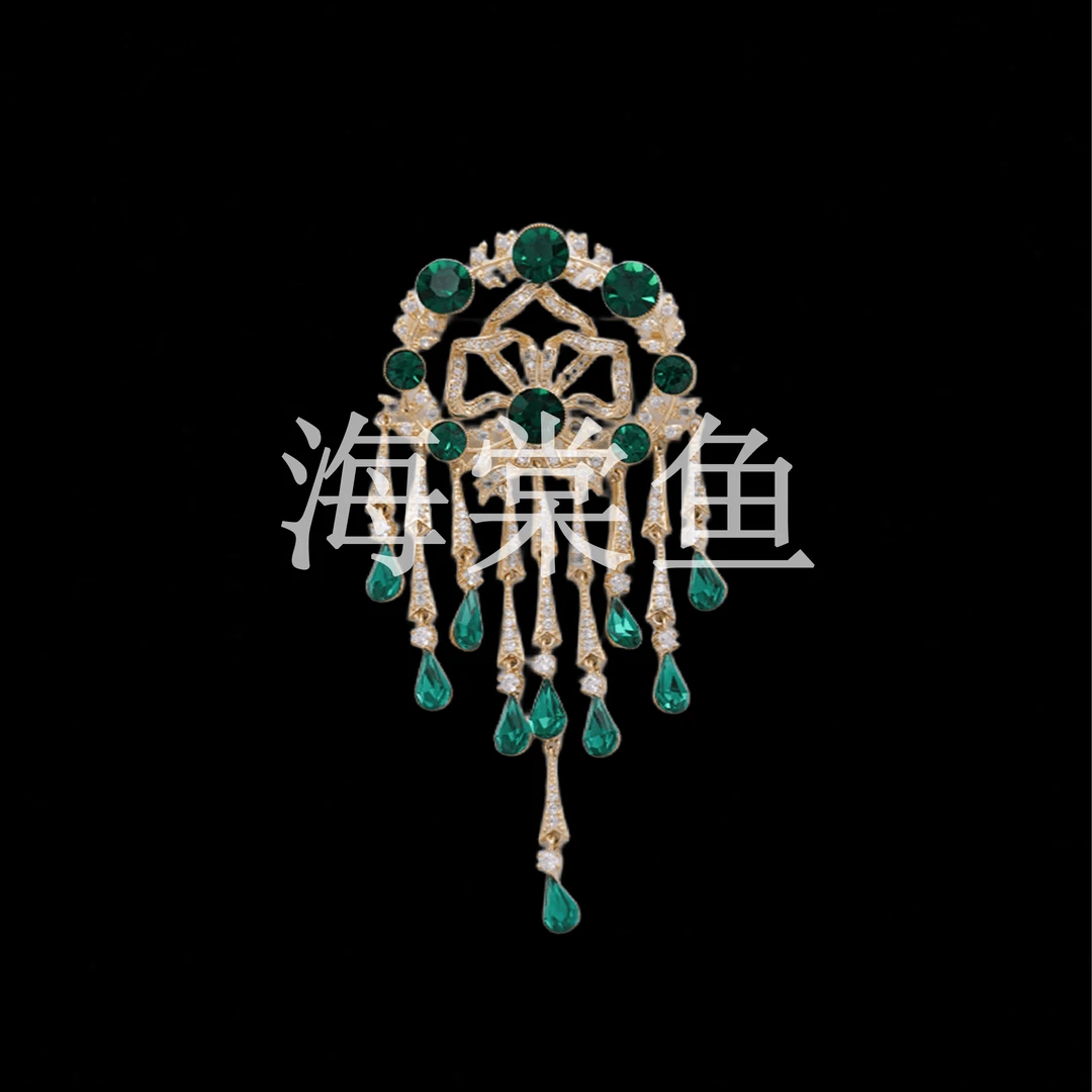 铜合金仿水晶胸针 HY2086情迷宫廷胸针