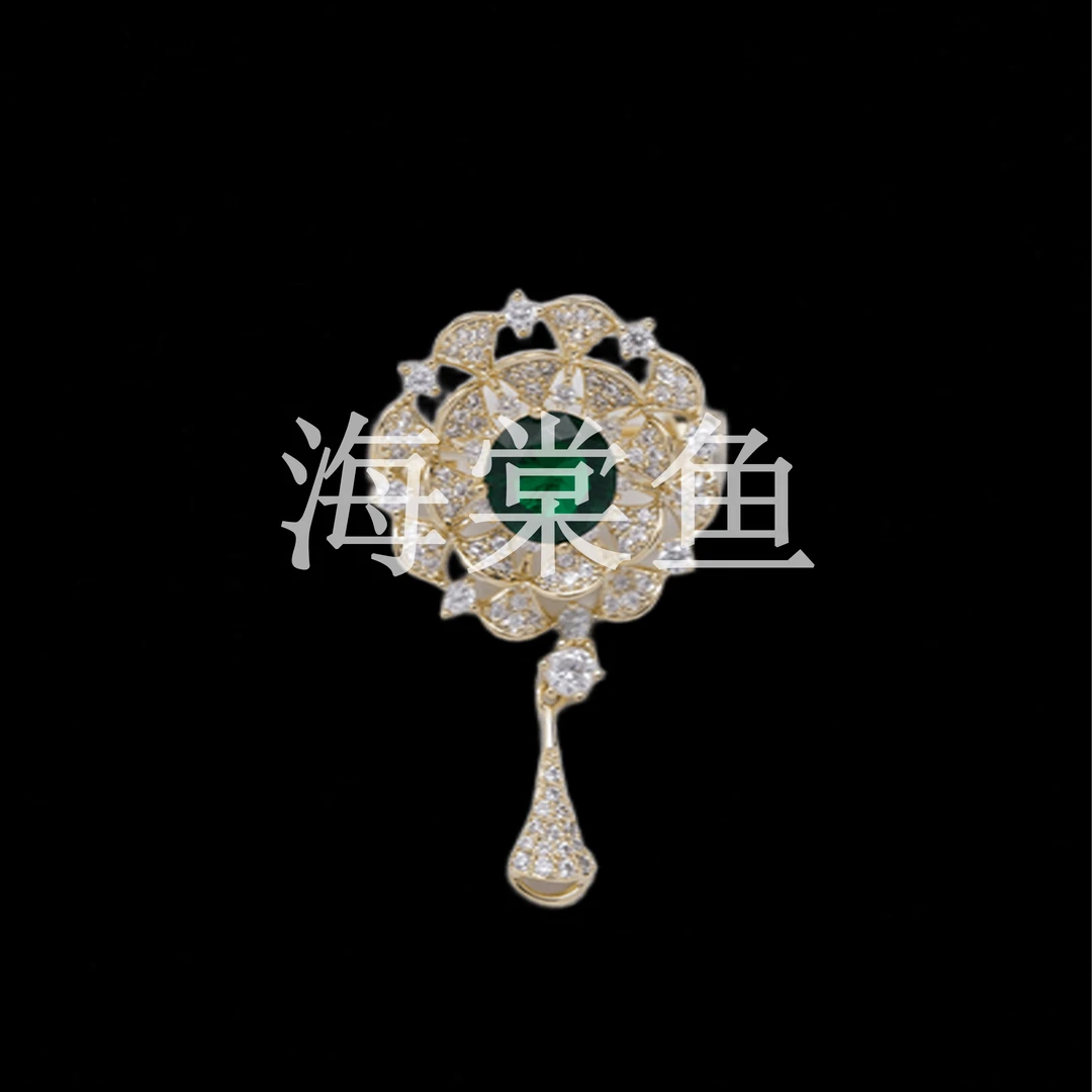 铜合金合成锆石胸针 MN652环星之爱胸针