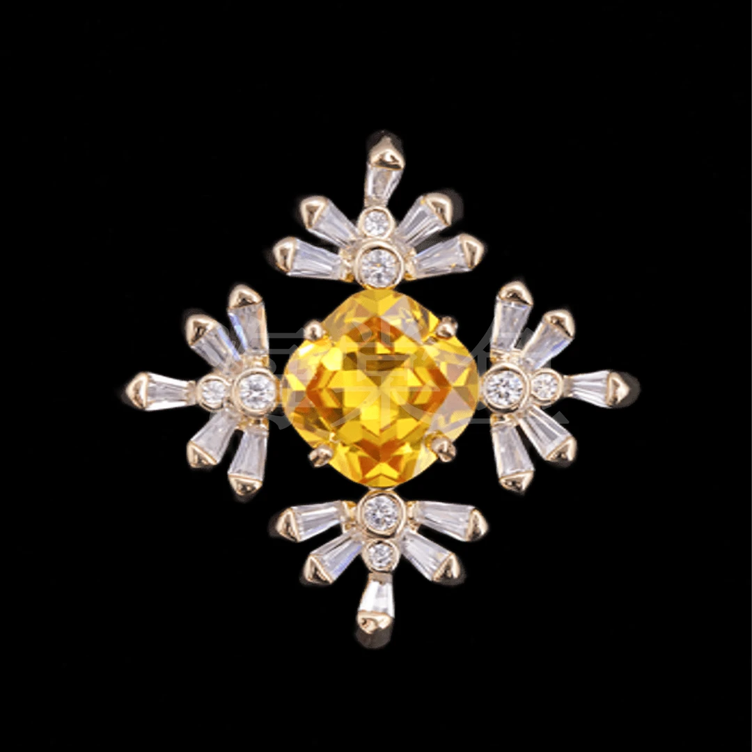 铜合金合成锆石胸针 HY1186倾心宫廷胸针