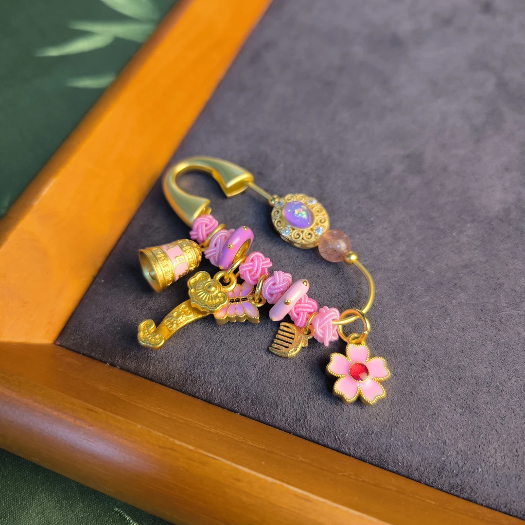 铜合金胸针 【如梦令】胖虎手工饰品 新中式轻奢多巴胺蝴蝶国风胸针