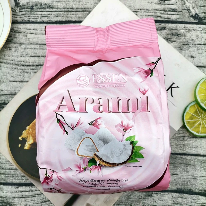 俄罗斯进口糖果唯臻农场椰蓉巧克力味糖果夹心糖袋装零食