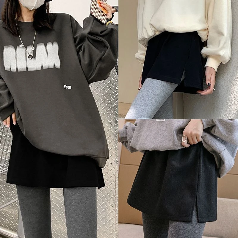 股屁裙卫衣打底裙神器秋冬下摆内搭遮屁帘叠穿半身裙女百搭小短裙
