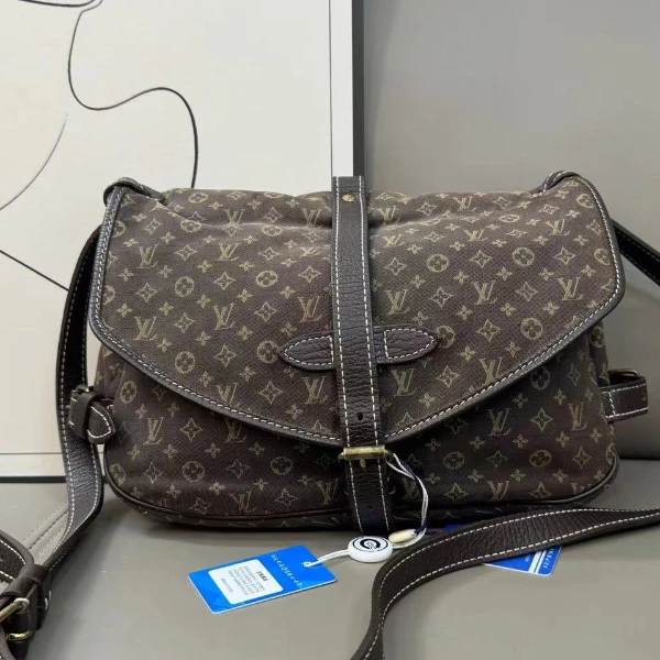 95新 LouisVuitton/路易威登 丹宁小号双子星斜挎包/82455701