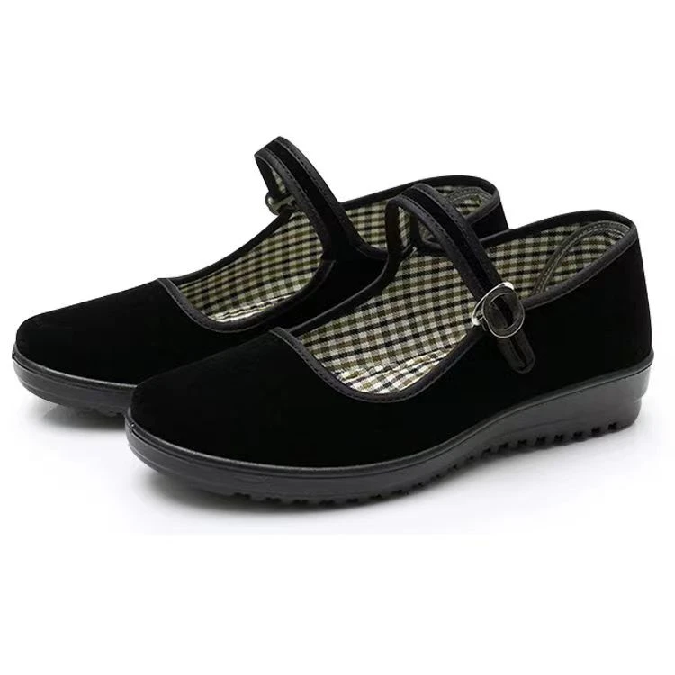 老北京布鞋酒店工作鞋女鞋休闲鞋妈妈鞋中老年广场舞鞋黑色春夏季