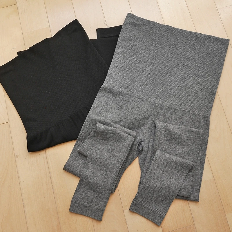 【朵儿studio】无束缚羊毛桑蚕丝保暖高腰弹力打底裤 D904