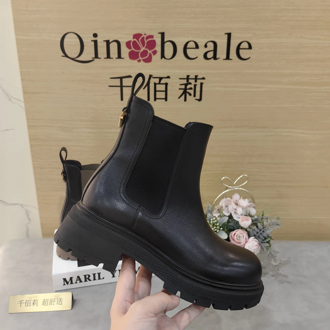 Qin&beale/千佰莉 烟管 单皮靴 H1134