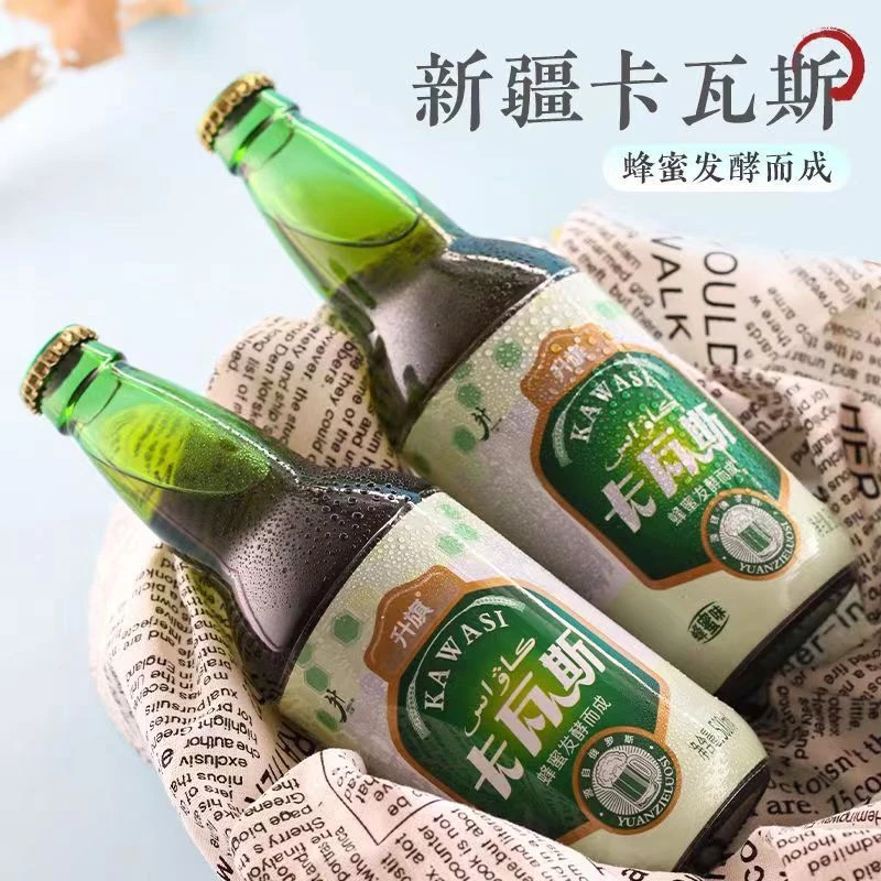新疆升旗卡瓦斯500ml*6瓶 蜂蜜格瓦斯整箱包邮大瓶装特产碳酸饮料