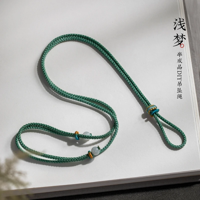 非金属布艺项链 可调节平安扣挂绳项链绳手工编织吊坠挂绳挂脖女