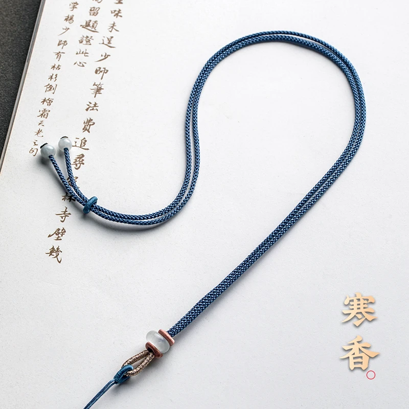 非金属布艺项链 手工编织吊坠挂绳平安扣饰品绳子高档男女可调节