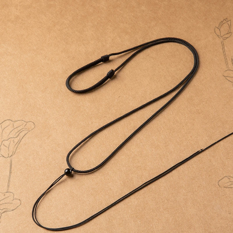 非金属布艺吊坠 手工编织项链绳细吊坠绳可调节简约挂脖挂件绳链