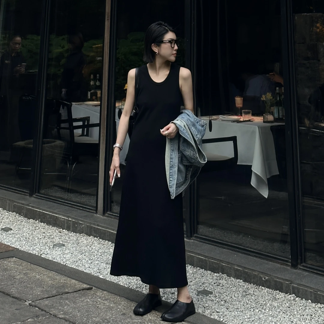 贾小姐私服-显瘦气质吊带长裙163