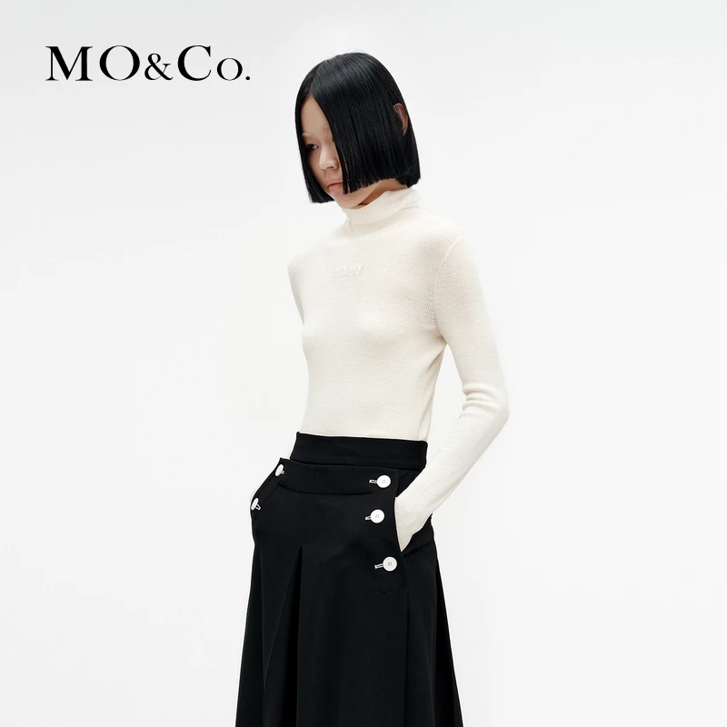 MOCO冬MUNN设计师联名系列修身针织衫MBC4SWT039