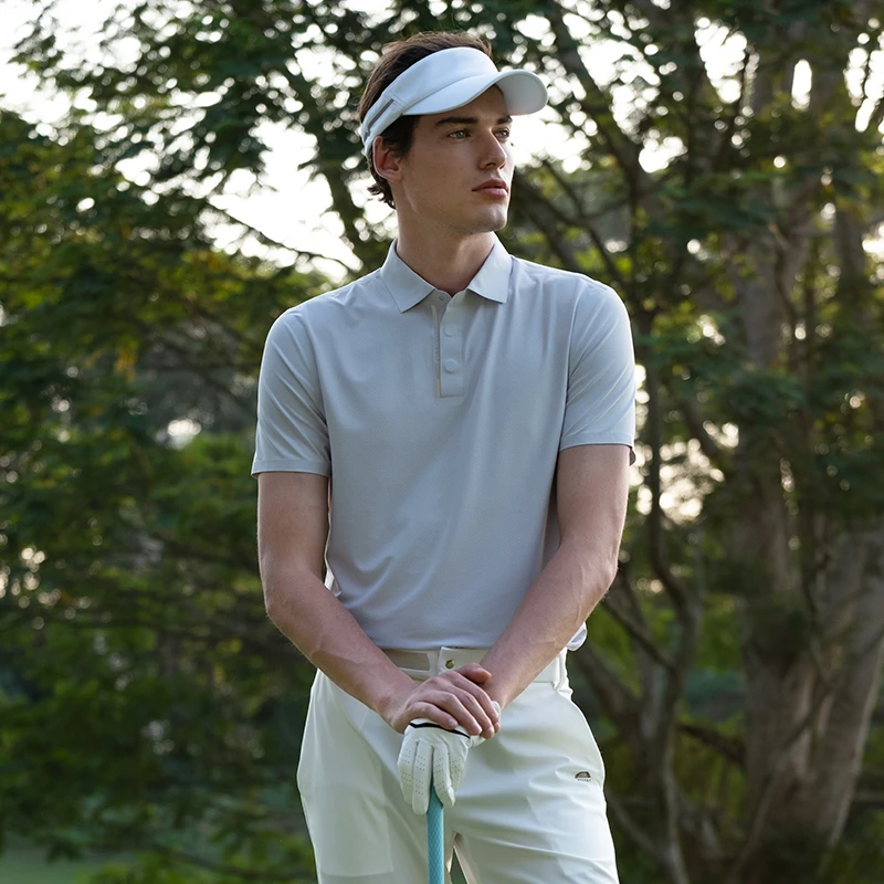 AILIAIGOLF【全衣无缝科技】高尔夫运动无缝科技男款短袖POLO衫舒适