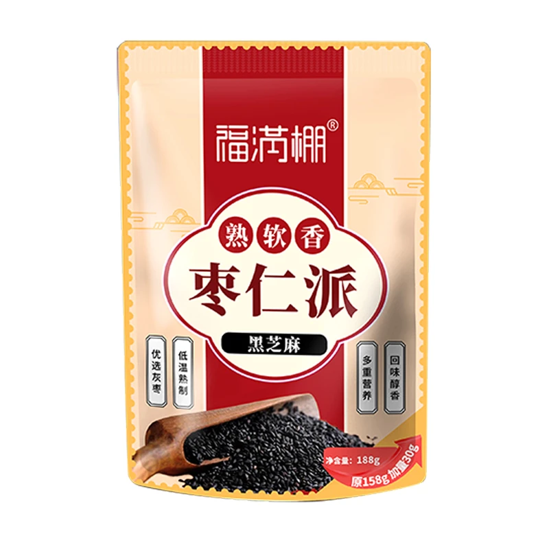 【1包】新疆枣仁派黑芝麻味新疆灰枣核桃配料干净营养早餐代餐零食